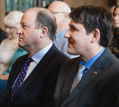 Governor Jared Polis and first gentleman Marlon Reis