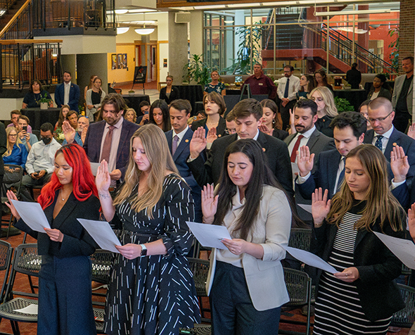 Student Attorneys taking oath