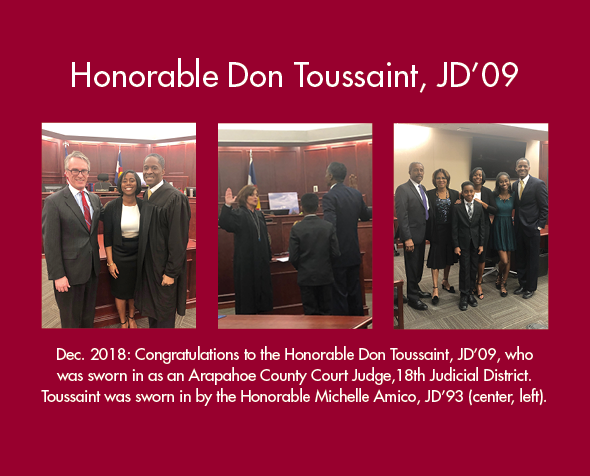 Honorable Don Toussaint, JD'09